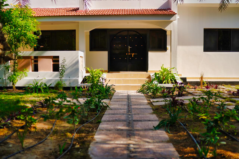 Salman Garden villa entrance with landscaped path